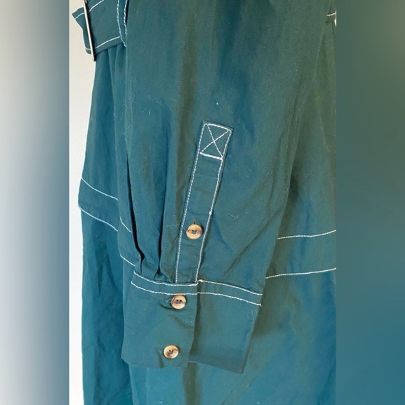 NWT Anthropologie v- neck stylish and beautiful retro design dress 100 cotton. - Picture 6 of 8